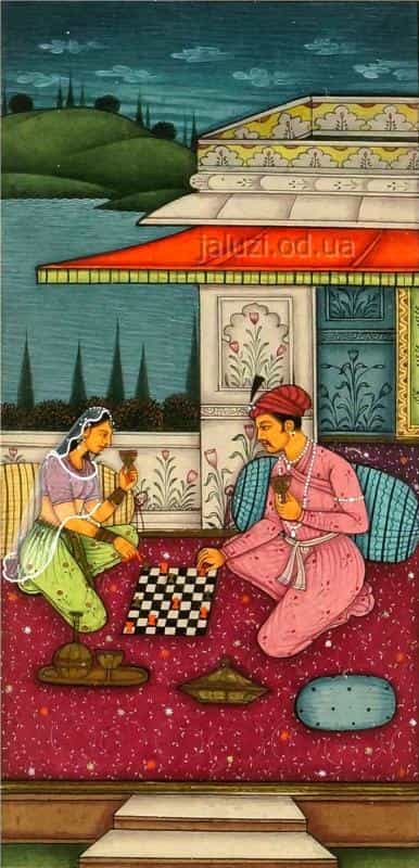Старовинний арабський мотив - пан грає з дружиною у шахи З історії появи жалюзі